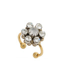 RHINESTONE FLOWER RING