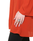 CRYSTAL RING WITH CIRCLE