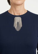 RHINESTONE CASCADE BROOCH