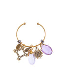 Bracciale in metallo con pendenti