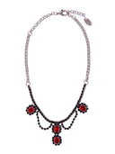 Collana di strass e pietre colorate