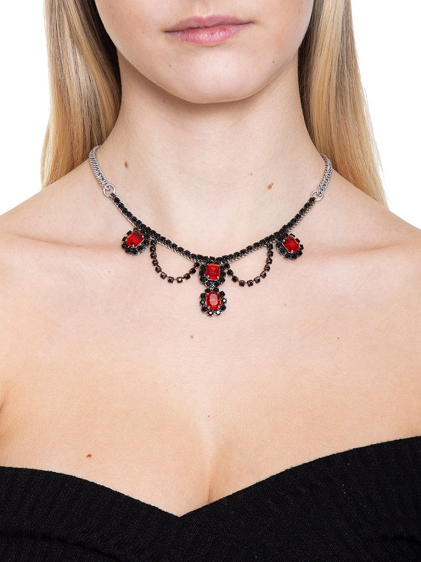 Rhinestone and multi-colored stone necklace | Radà Accessories – RADA'