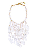 Collana girocollo con gocce in plexiglass a cascata