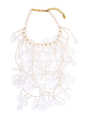Collana girocollo con gocce in plexiglass a cascata