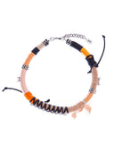 Collana tubolare nastri intrecciati
