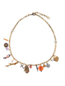 Collana di catena con ciondoli misti
