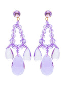 Orecchini chandelier plexiglass lilla