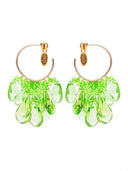 Orecchini anella e plexiglass verde