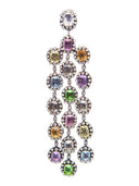 Mono-orecchino chandelier con pietre e strass