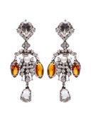 Orecchini chandelier con pietre e strass