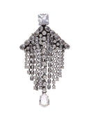 Spilla con cascata di pietre e strass
