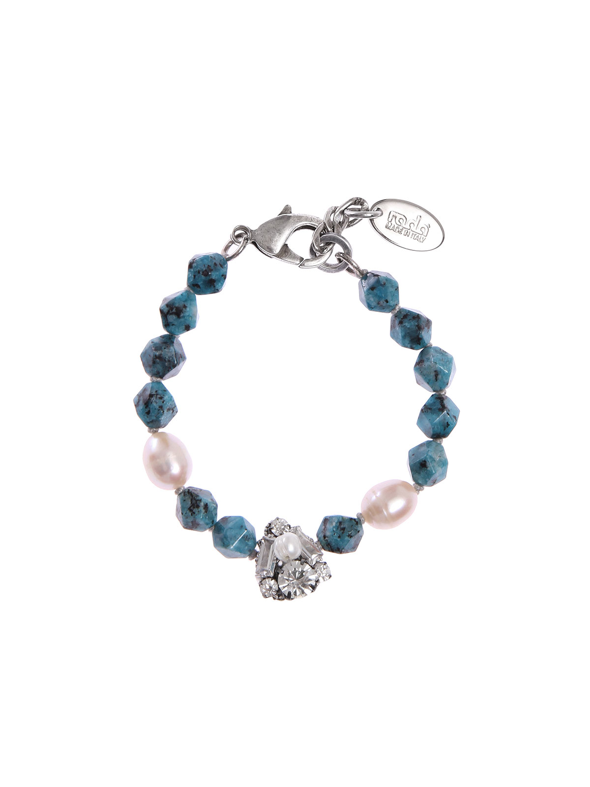 Colored labradorite stone bracelet