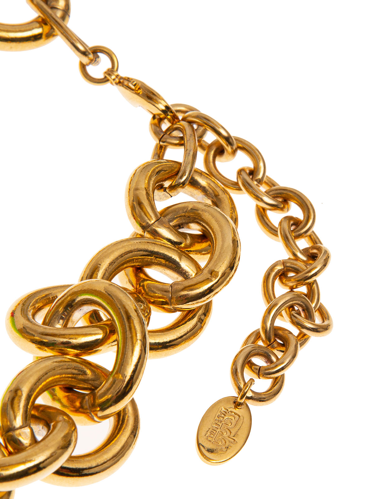 Chain necklace with crystal waves