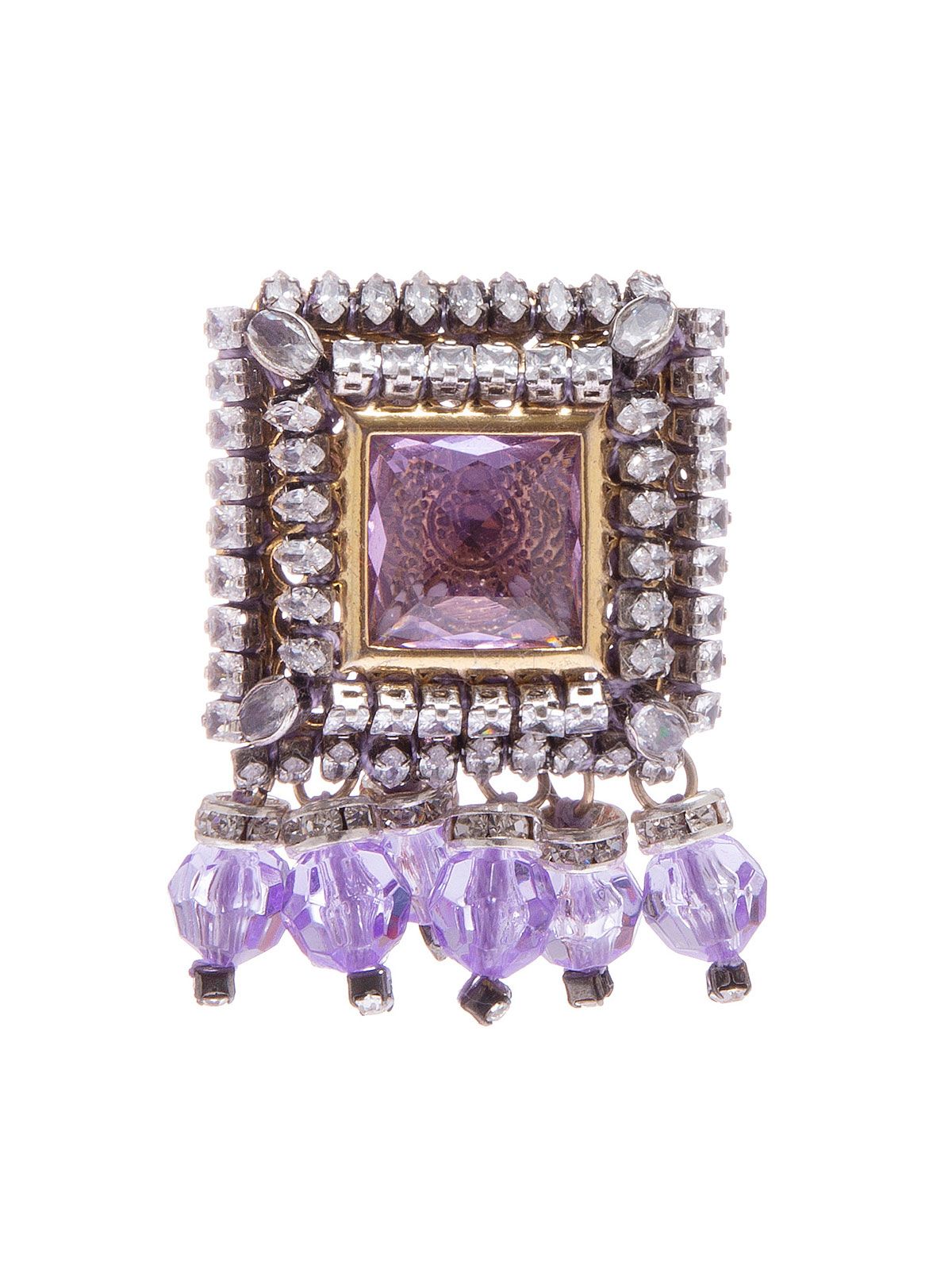 Jewel Brooch with plexiglass beads