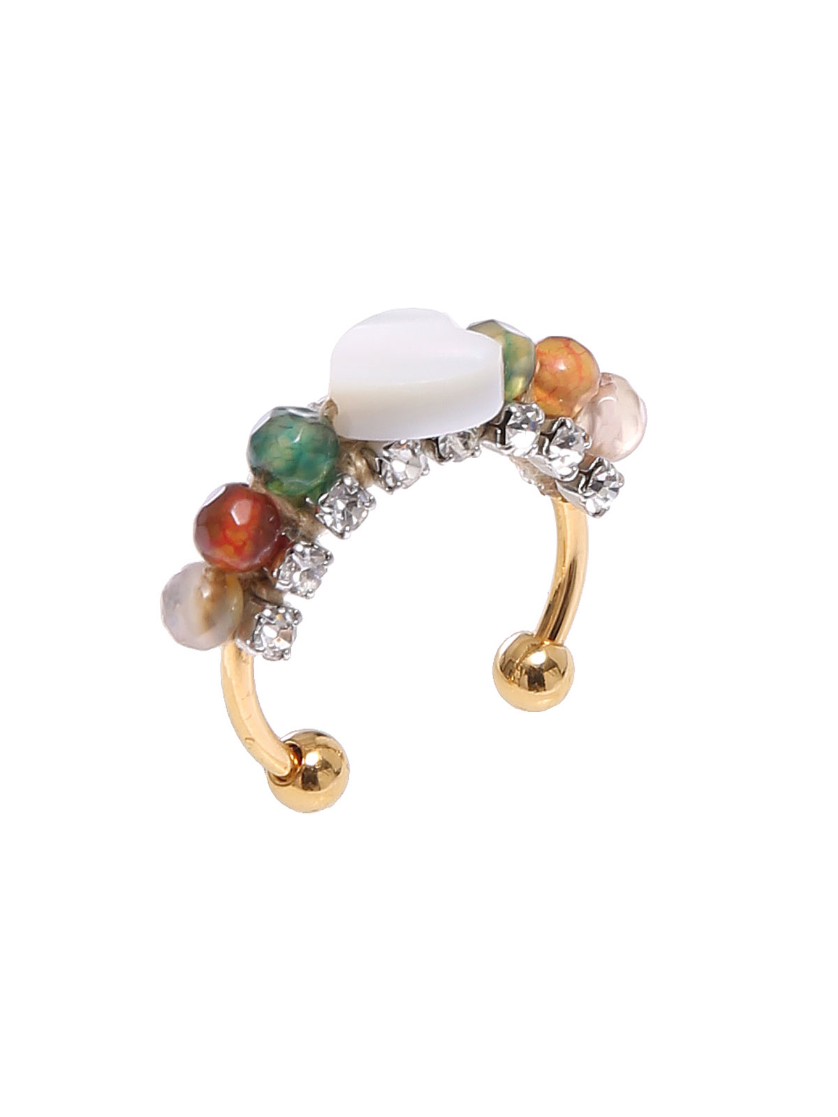 Multicolor Jade ring 