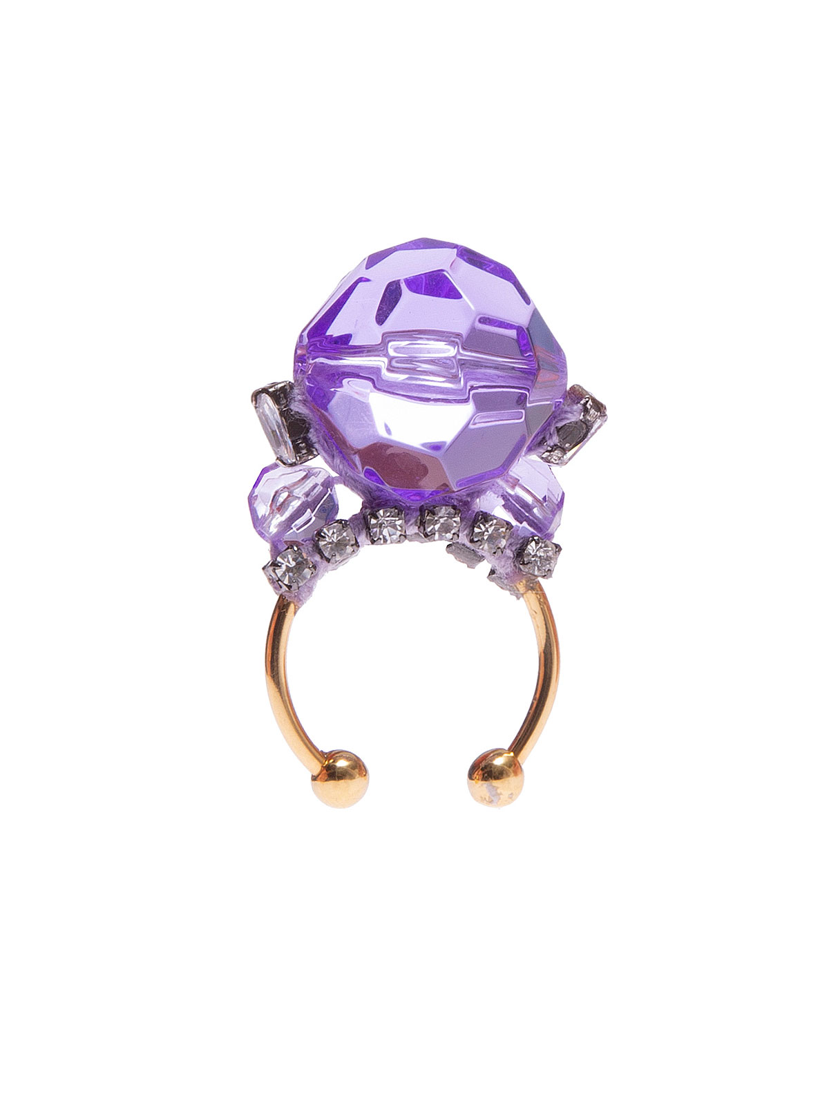 Ring with maxi plexiglass bead