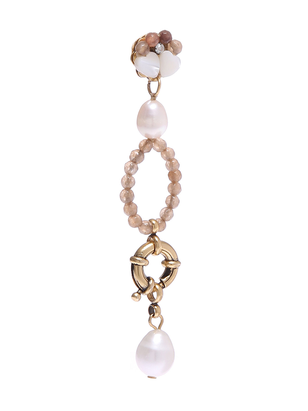 Jade earrings with freshwater pearls