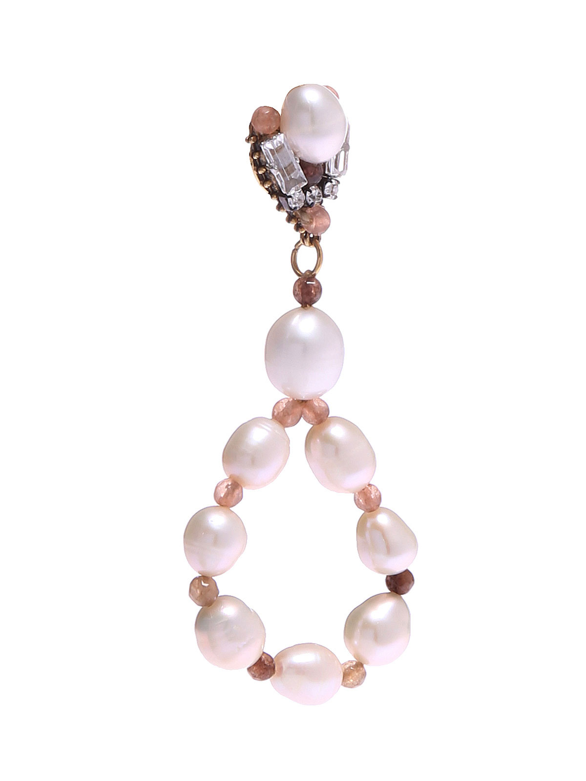 Jade earrings with freashwater pearls