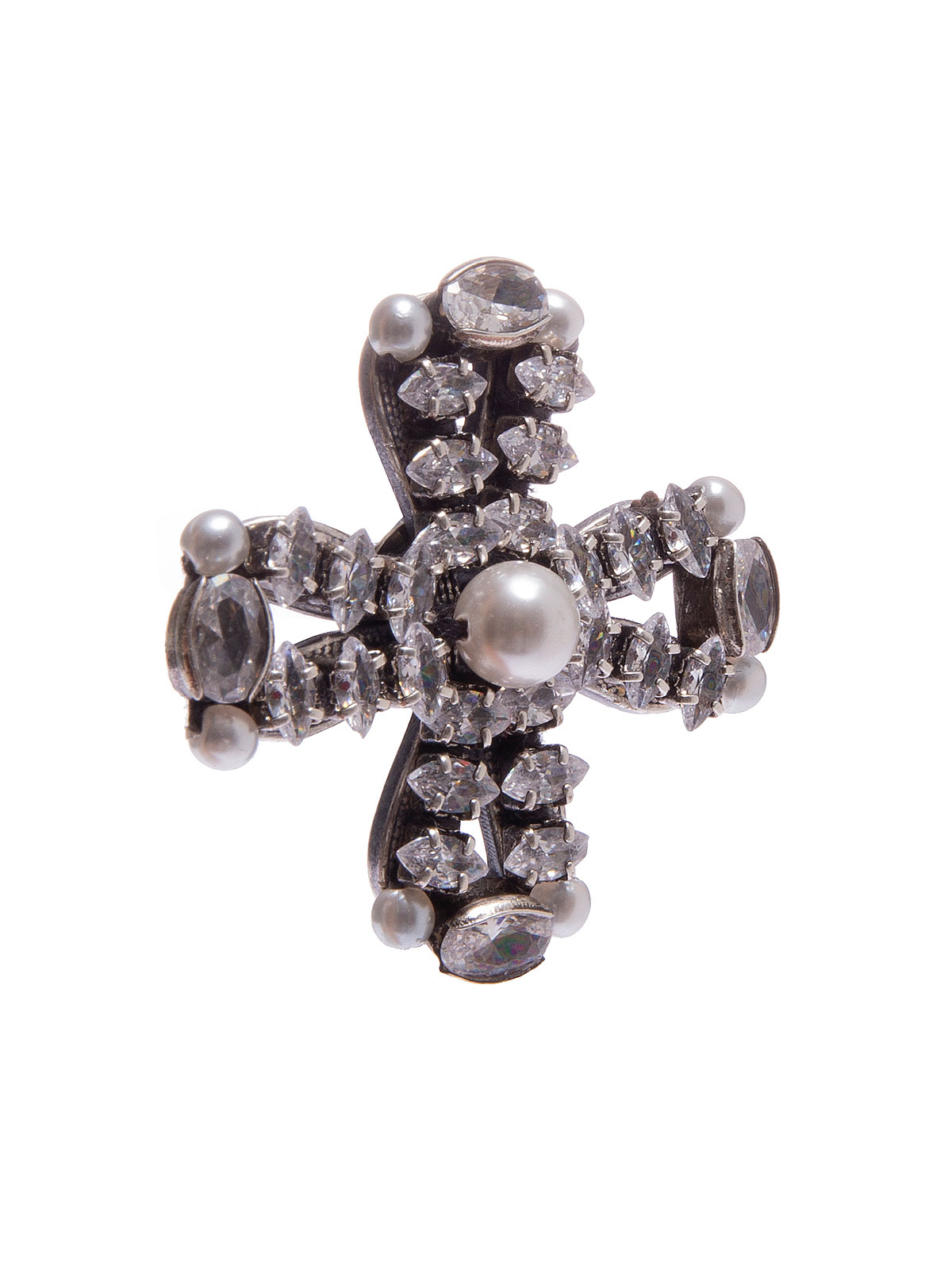 Crystal cross earrings