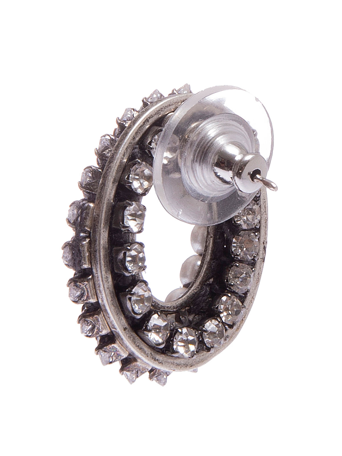 Oval crystal earrings 