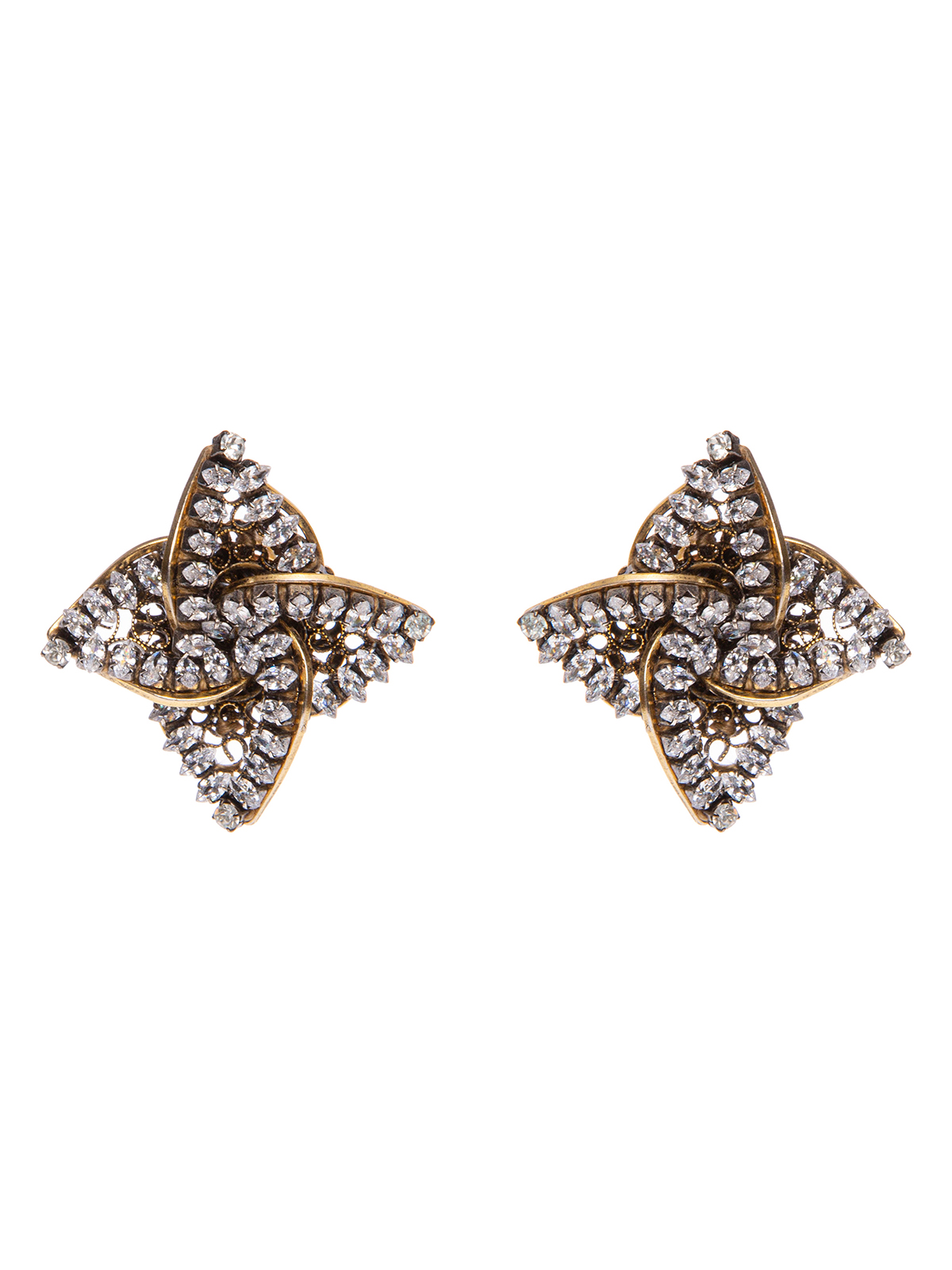 Earrings with  jewel helix-shaped decoration 