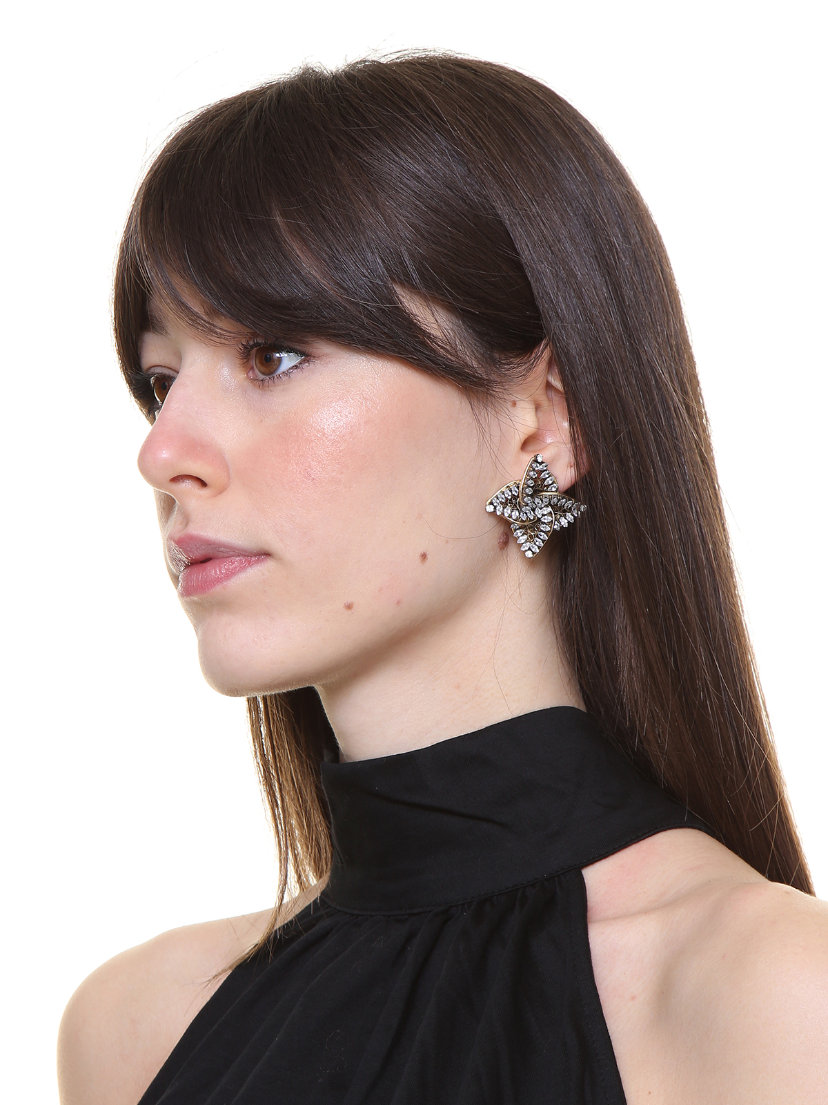 Earrings with  jewel helix-shaped decoration 