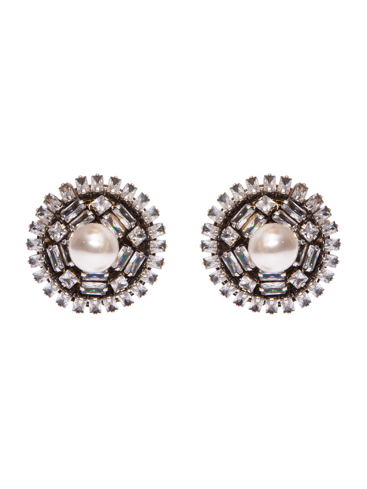 Button jewel earrings 