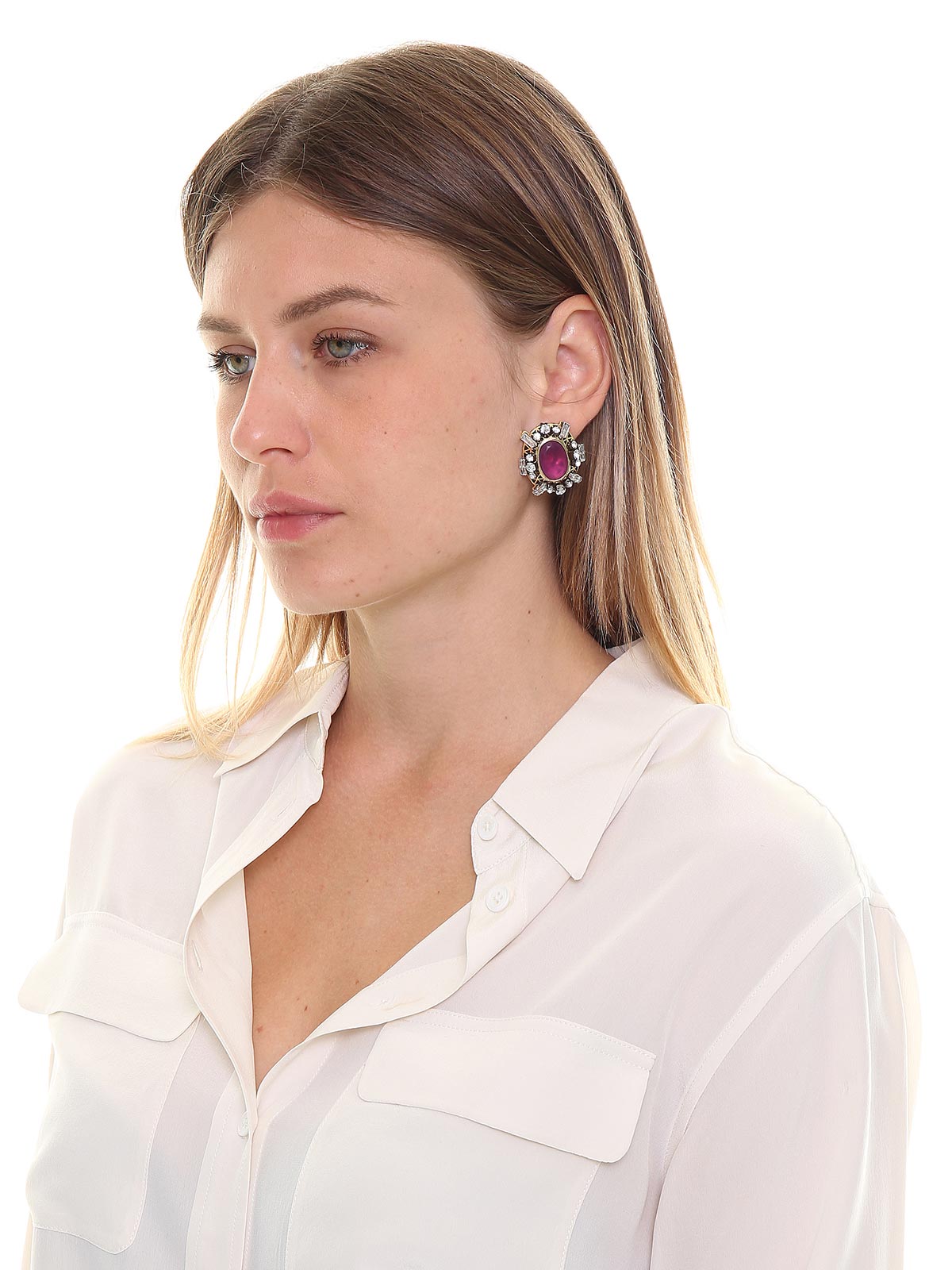 Crystal and stones earrings