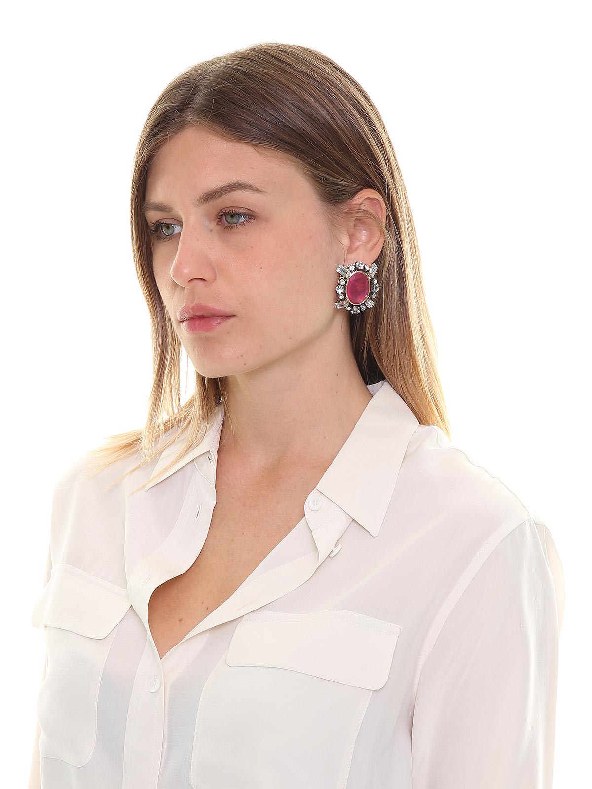 Crystal and stones earrings