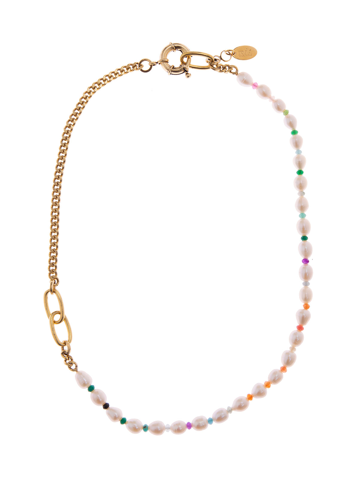 Jade and freshwater pearl necklace 