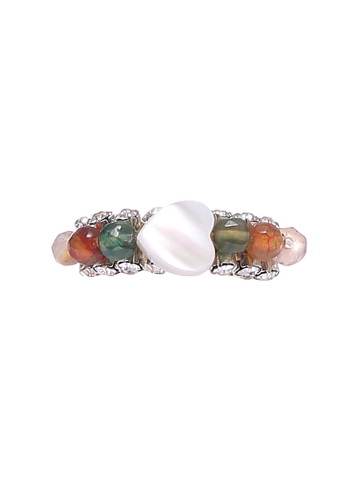 Multicolor Jade ring 