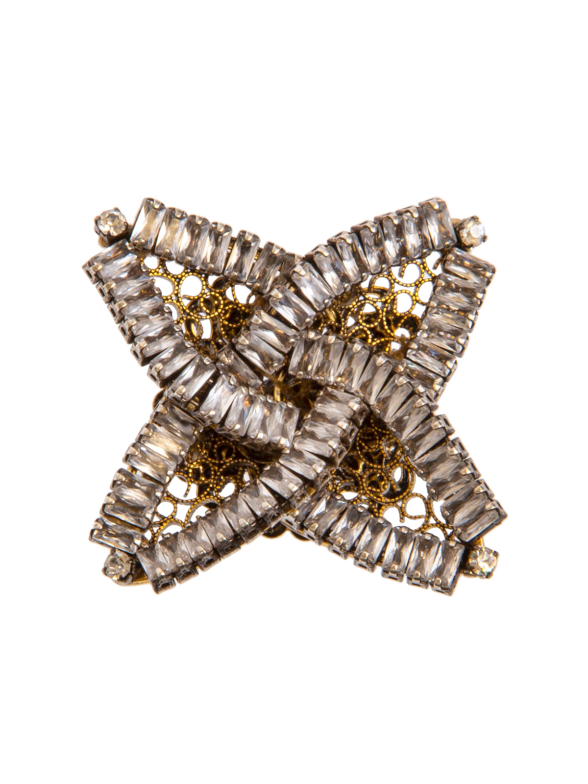 Brooch with  jewel helix-shaped decoration
