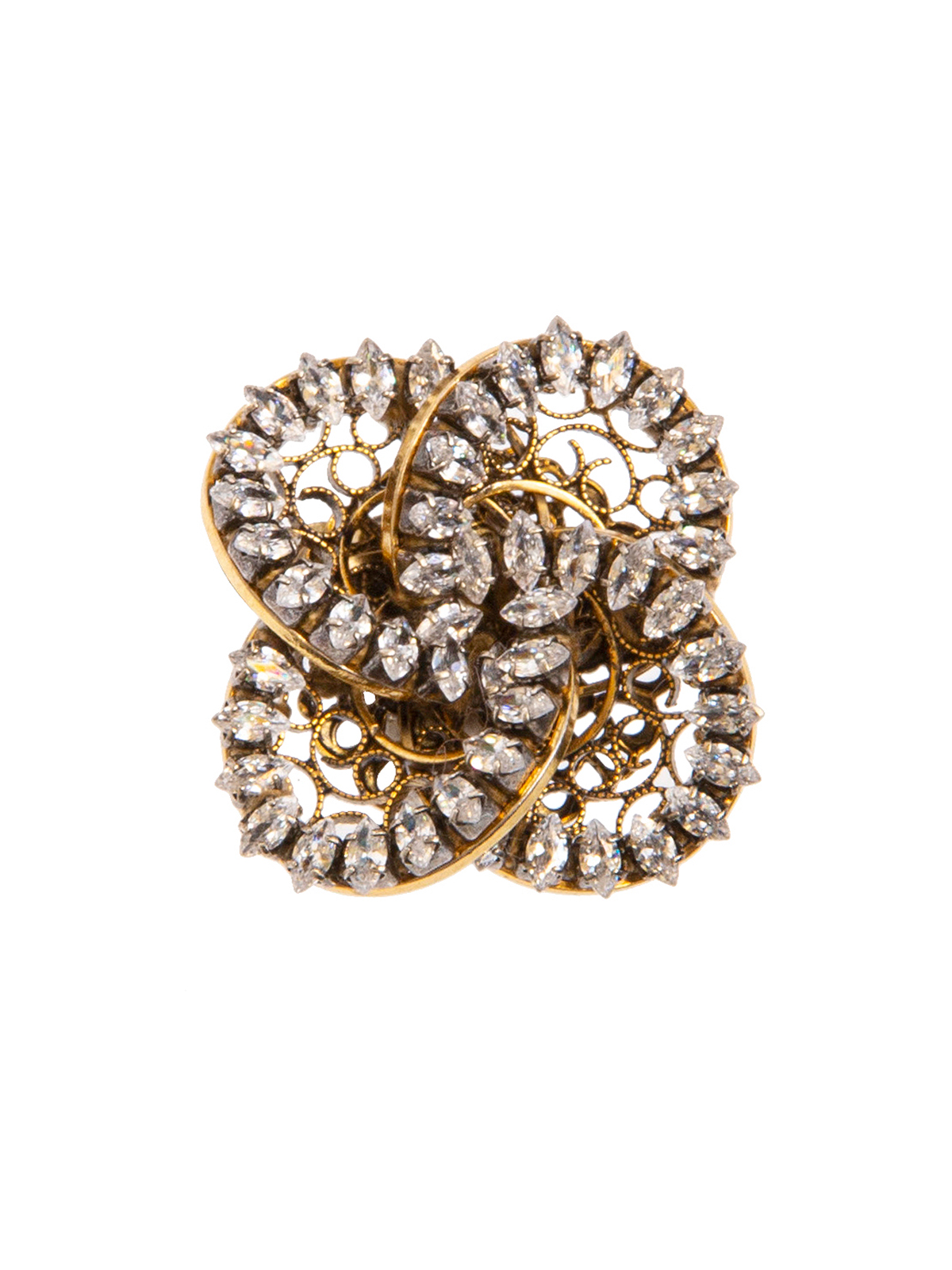 Brooch with  jewel pinwheel decoration 
