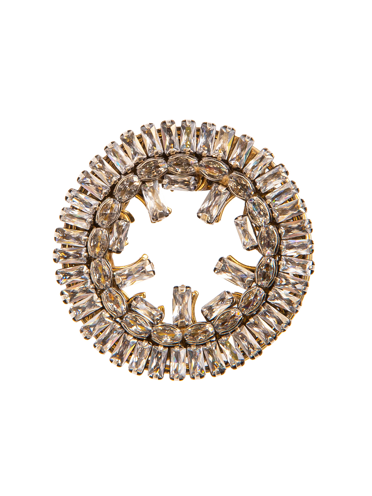 Brooch with  jewel round decoration 